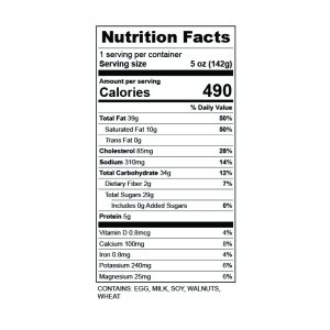 Carrot Cake nutrition facts