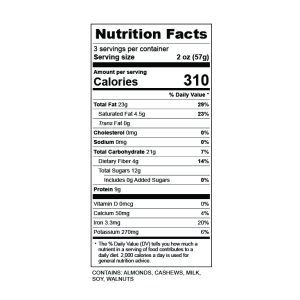 Chocolate Trail Mix Nutrition Facts