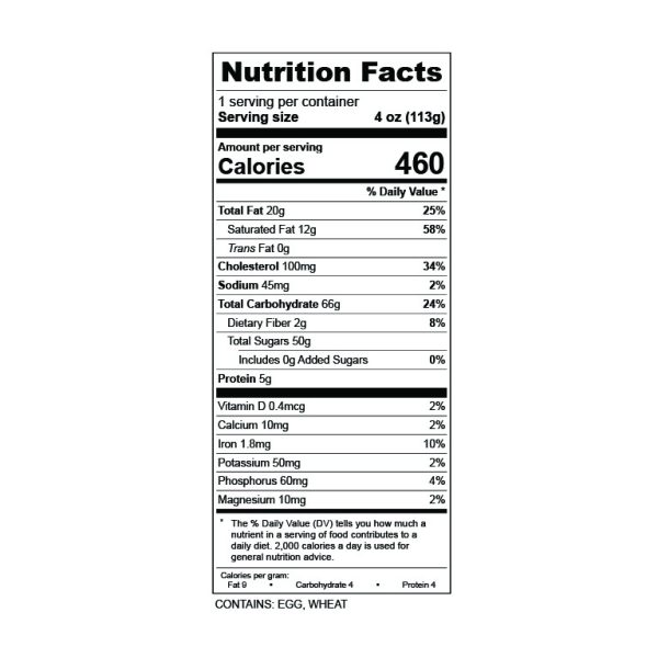 Brownie Bites nutrition facts