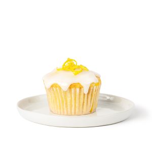 Lemon Chiffon Cupcake on plate