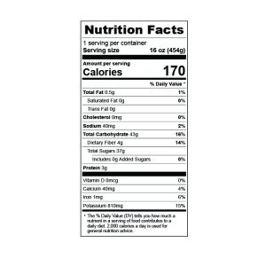 Mixed Fruit nutrition facts