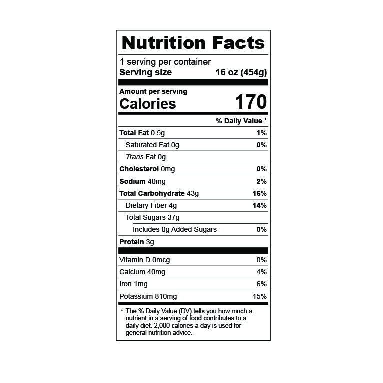 Mixed Fruit nutrition facts
