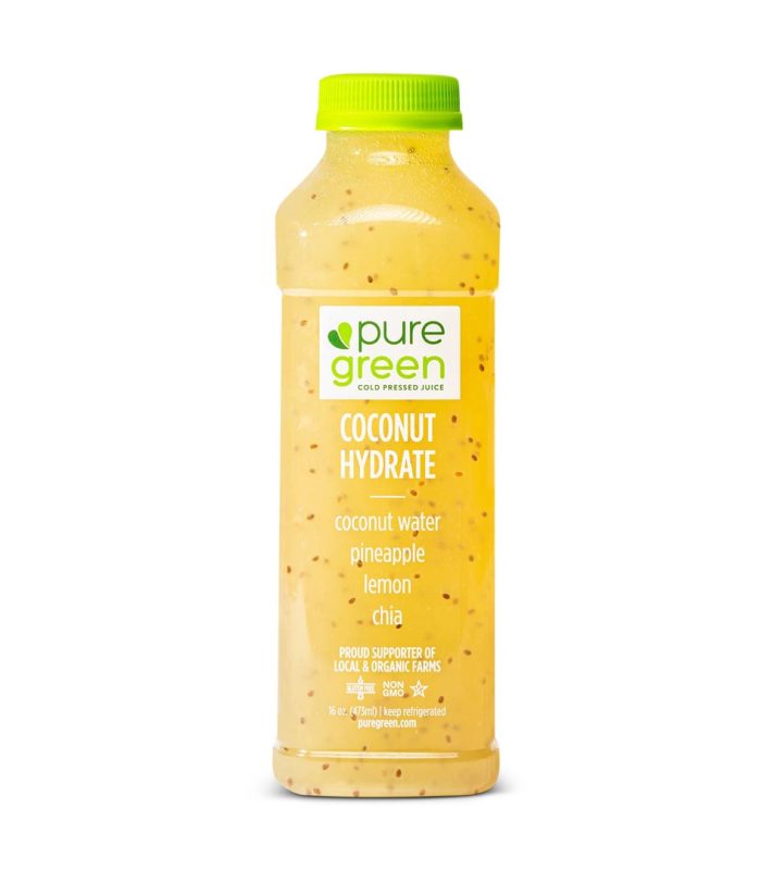 pure green coconut hydrate cold pressed juice