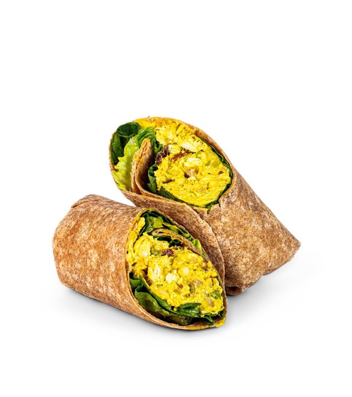curry chicken salad whole wheat wrap