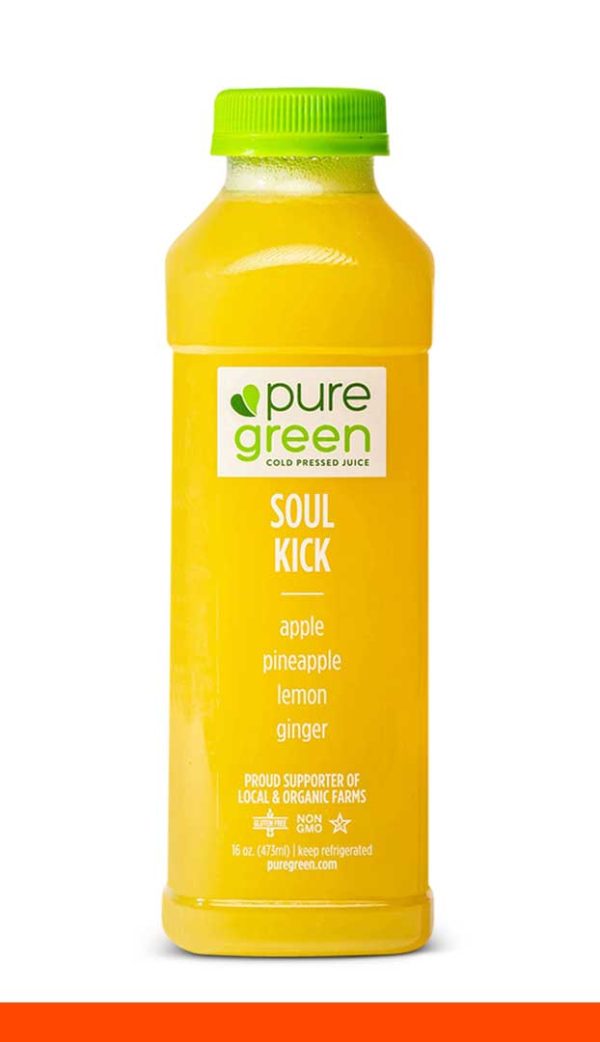 pure green soul kick cold pressed juice