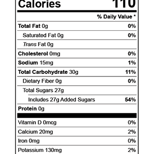 pure gingerade nutrition facts